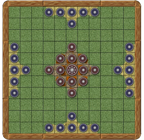 York hnefatafl assembled and ready to play (mockup)