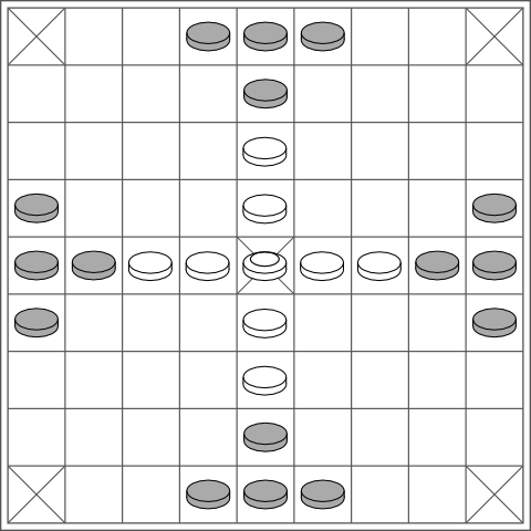 Hnefatafl Minnesota Viking Traditional Game Strategy Board 