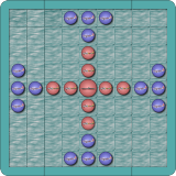 Sea Battle Tafl assembled (mockup).