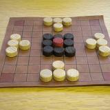 Hnefatafl, by Gothic Green Oak, with alternative starting layout.