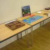 Some of the hnefatafl games on display (Hull 2017)