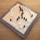 Compact 37-piece Hnefatafl Game, with game in progress