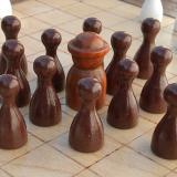 Compact 37-piece Hnefatafl Game: the King and his forces.